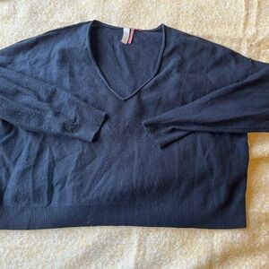 Pilcro cropped black cashmere sweater size small